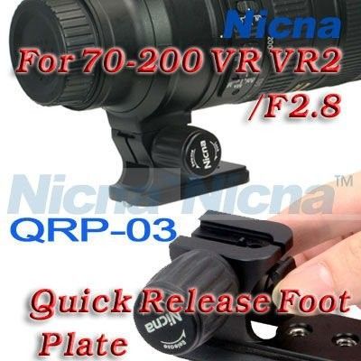 Nicna Qrp-03 Quick Release Foot/plate For Nikon 70-200 Vr Vrii / F2.8 Lens/tripod