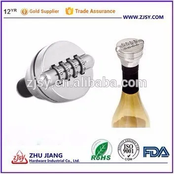 High Class Combo Key Wine bottle Stopper with FDA Silicone