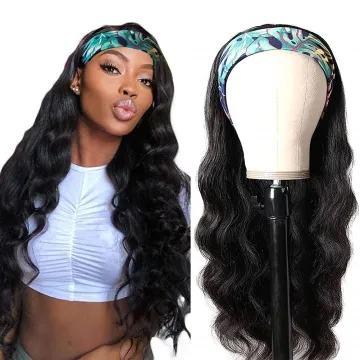 Cheap Wholesale Brazilian Human Hair Glueless Headband Wig Human Hair Body Wave Full Machine Made Non Lace Wigs For Black Women