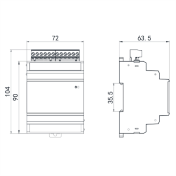 DC Industrial Din Rail Instalação Digital Power Meter