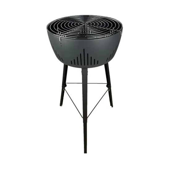 Camping Wood Adjustable Height Portable Folding Charcoal Bbq Grill