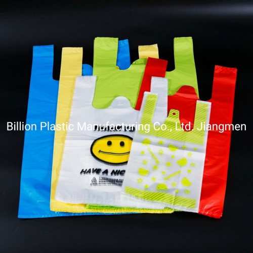 Wholesale Printed Plastic T Shirt Shopping Grocery Bags