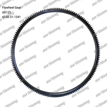 6D125フライホイールギア148T 6150-31-1341-コマツエンジン部品
