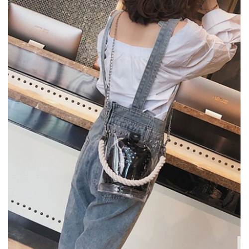 Waterproof Transparent PVC Tote Clear Crossbody Shoulder Bag