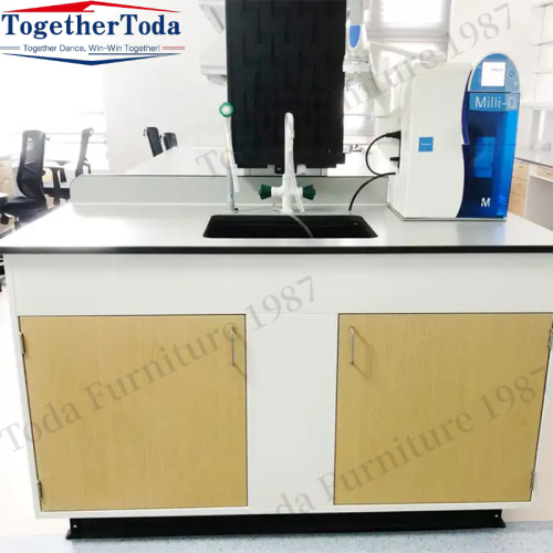 Steel biochemical laboratory table for laboratories