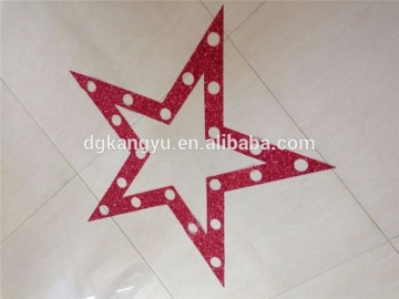 adhesive chunky glitter PVC fabric star decor home