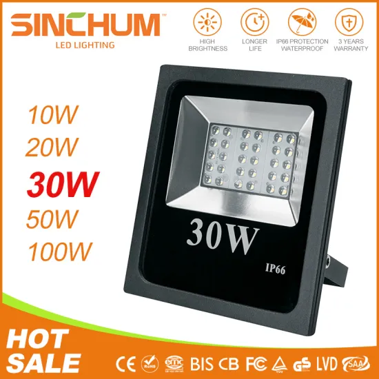 IP66 30w smd3030 with anti-glare led outdoor flood light for tunnel
