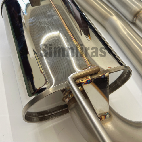 Gerade durch Edelstahl-Tig-geschweißte Katzenabgase für 03-06 Mitsubishi Lancer Evo