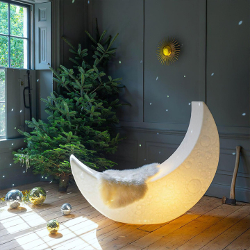 Custom 3D LED Crescent Moon Light - Indoor/Outdoor Garden Lighting