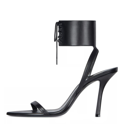 Elegant Refined Women's Heel Sandals with Strap