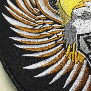 Badge de patchs de broderie de moto Eagle Route 66