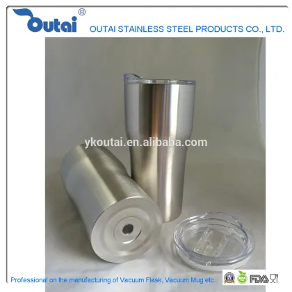 Double wall metal vacuum coffee cup thermos coffee cup thermos cup with lid