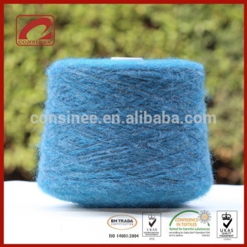 Blended Mohair Wool cone dyed melange yarn