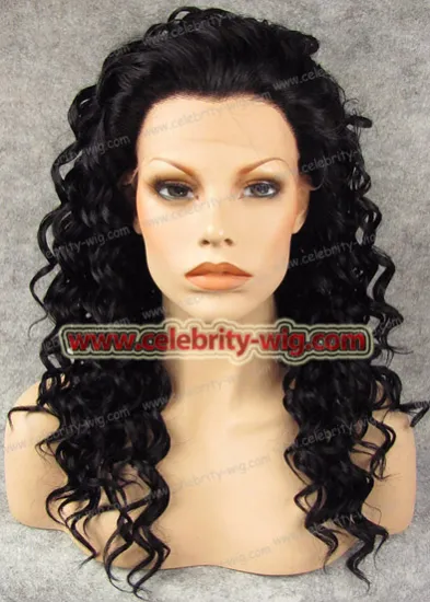 Black Medium Length Bounce Wavy Rihanna Synthetic Wig