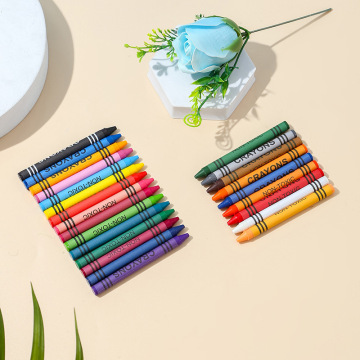 Customized Wax Crayon Set with Logo in Natural Carton Box