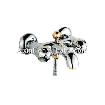 High Quality Dual Handle Brass Shower Room Faucet, Polish and Chrome Finish