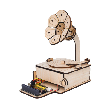 Mini Light Controlled Phonograph DIY Kit: Programming Robotics with Microbit for Kids