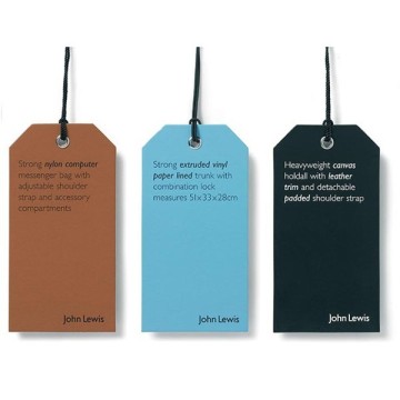 Custom fashion elegant clothing hang tags and labels