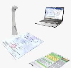 Video A4 Photo / Card Handheld Document Scanner White , Black