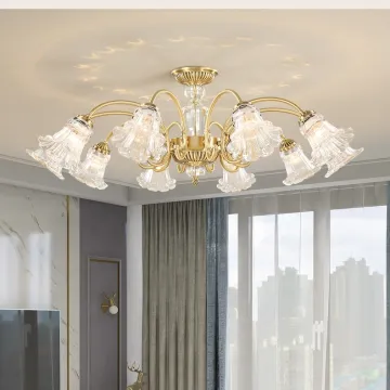Modern Luxury Living Room Lighting: Custom Vintage LED Chandeliers & Pendant Lights