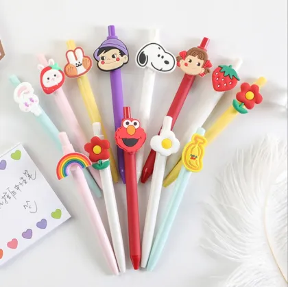 Wholesale Kawaii Cartoon Signature Pens - Custom Logo 0.5mm Black Gel Ink Stationery Supplies
