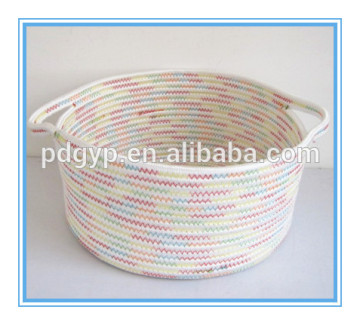round warm color cotton storage basket for babies