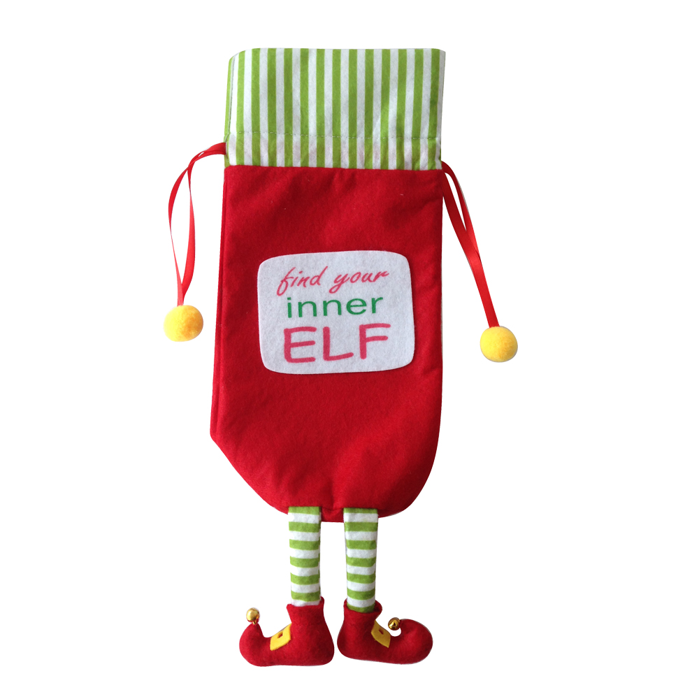 Magic Elf Christmas Wine Bottle Bag