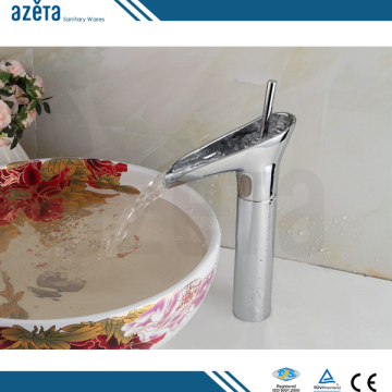Hot Cold Water Mixer Basin Faucet Waterfall Washroom Brass Taps