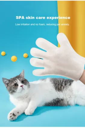 Pet disposable gloves bath cleaning wet tissue cleaning