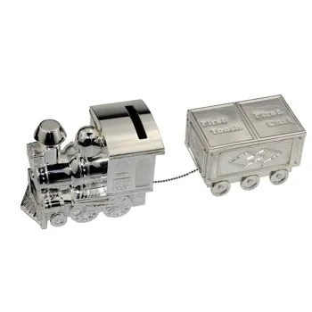 Zinc alloy train coin bank with car