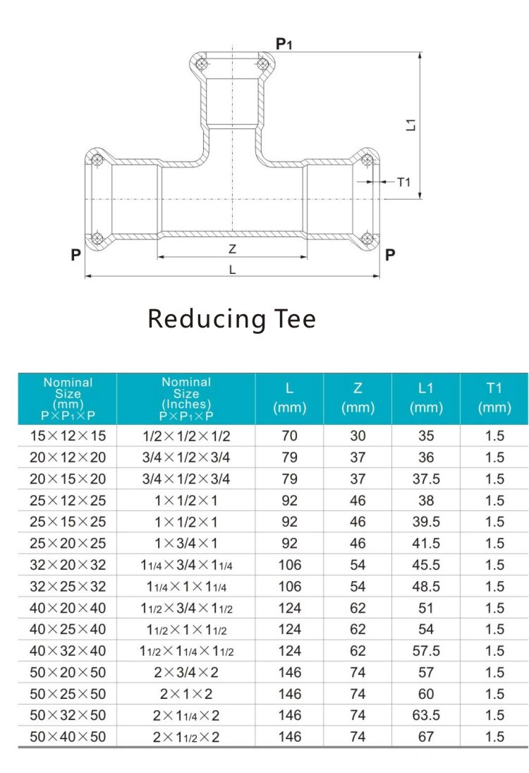 reducing tee