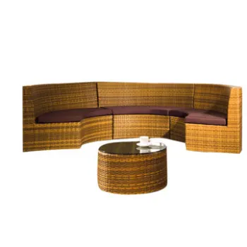 Outdoor rattan sofa set