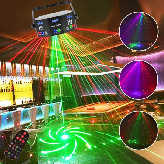 2022 New 15 Eyes Professional Stage Laser Light - DJ Disco DMX Voice Control Strobe Effect