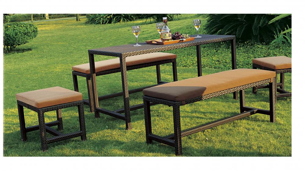 Cheap Patio Furniture Garden Rattan Bench Set