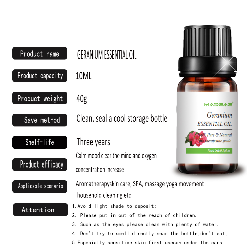 Water-Soluble Geranium Essential Oil For Body Care Aroma