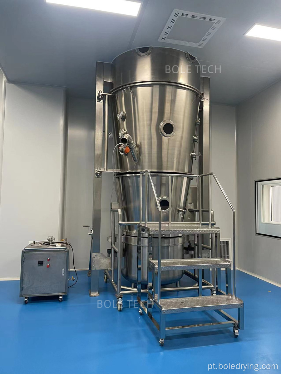 Máquina de revestimento farmacêutica Wurster Coater de leito fluido