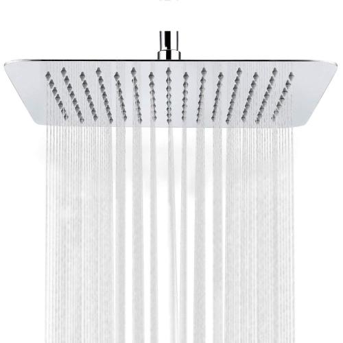 Amazon Hot Sell clear transparent crystal model full body coverage waterfall rectangle acrylic shower head