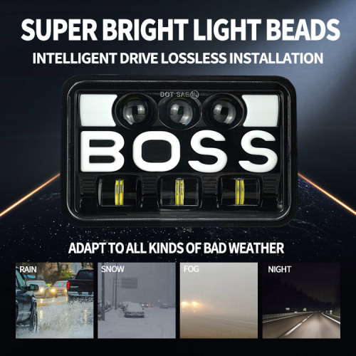 Truck Square Motorcycle Led Headlight