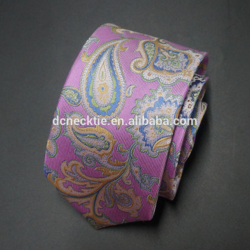 big paisley pink necktie