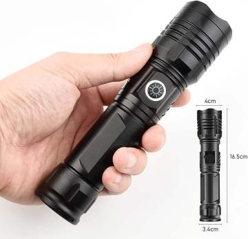 Super Bright XHP50 LED Waterdichte zoomtorllicht: USB -oplaadbaar met lange afstand en krachtige zaklampfunctie