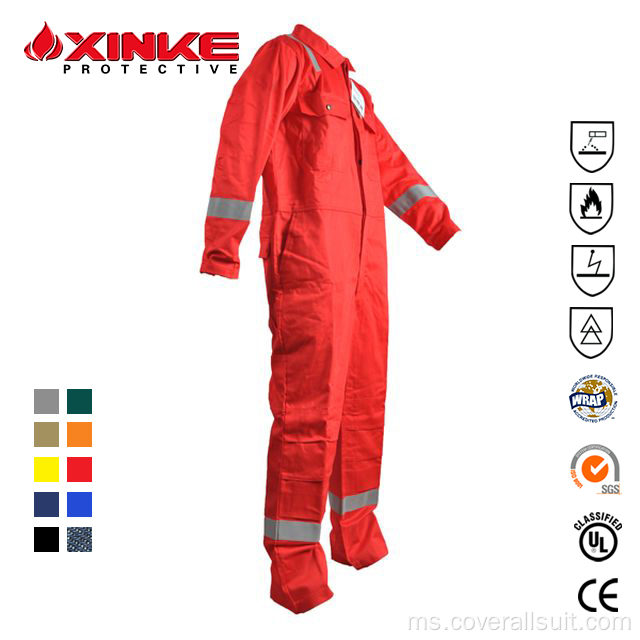 Perlindungan Xinke EN 11611 pakaian tahan api kekal