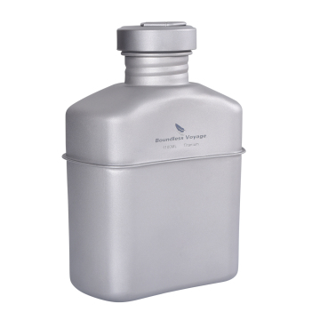 Bezgraniczna podróż 1100 ml Ultralight Titanium Butelka do biwakowania i plecaków
