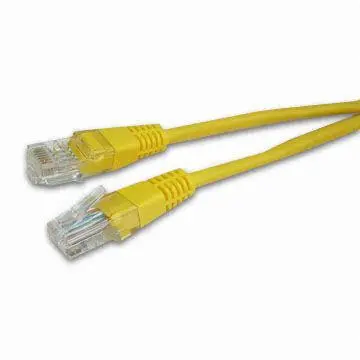 350MHz Stranded UTP CAT 5e Ethernet Cable with PVC Insulation, Available in Yellow, UL 444 Standard