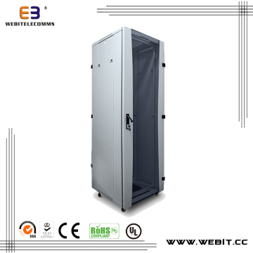 Floor Network Cabinet with Crescent Glass Door Design (WB-NC-B)