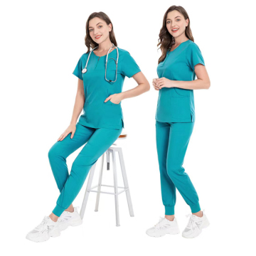 Stylish Polyester Rayon Spandex Hospital Uniforms and Nurse Scrubs for Women