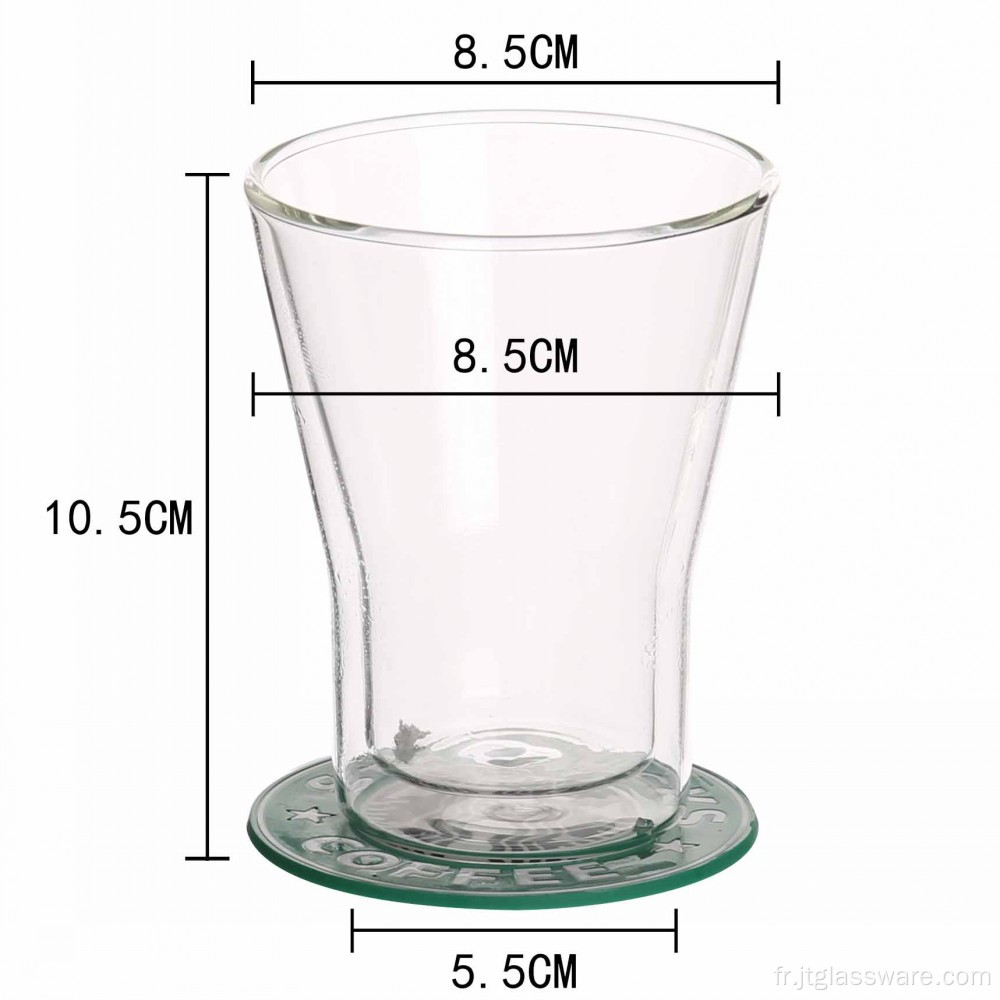 Tasse en verre à double paroi à bière