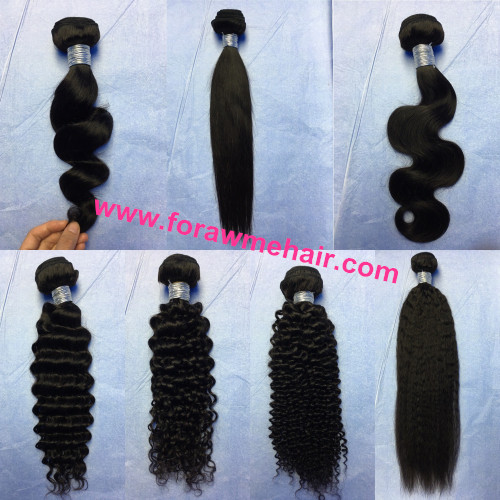 Natural black virgin human hair Brazilian virgin hair