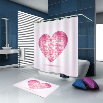 Different size digital printing brick wall design shower curtain