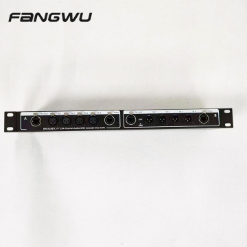 High-Speed 8 Channel Gigabit Network Audio and Video Transmission Box with EtherCON and XLR Head