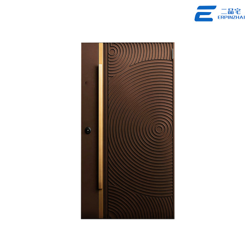 Puerta exterior resistente a la intemperie de aluminio fundido de panel completo